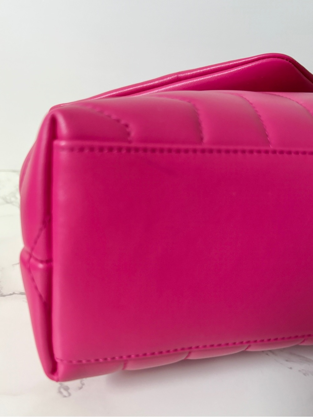 RARE Saint Laurent YSL Small Loulou Pink Fuchsia Shoulder Bag - Picture 8 of 17